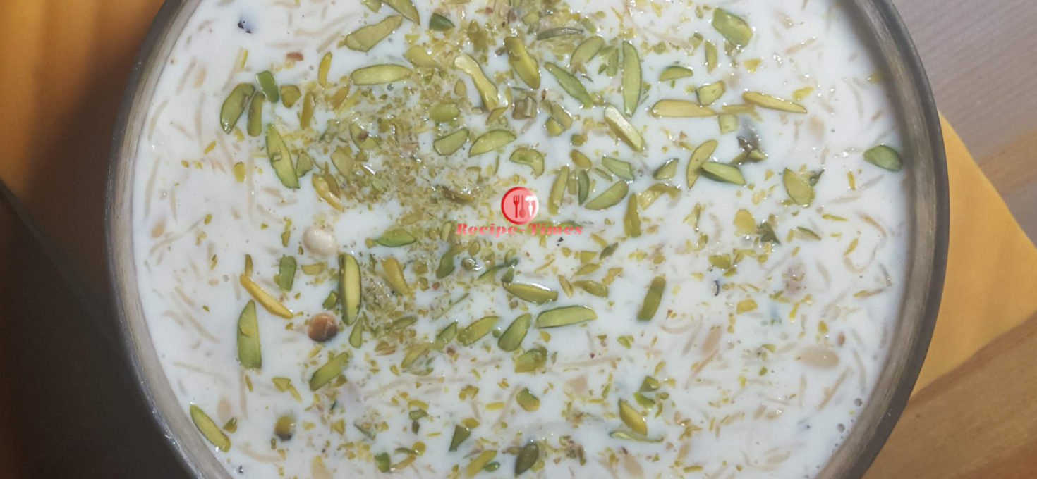 Traditional Sheer Khurma Recipe with seviyan, dates, saffron, and dry fruits served for Eid celebration