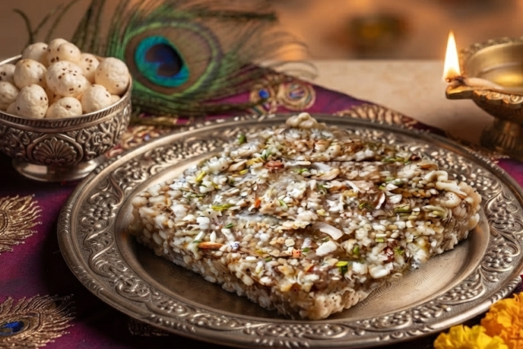 Mewa Paag Recipe with dry fruits, makhana, coconut and watermelon seeds for Janmashtami