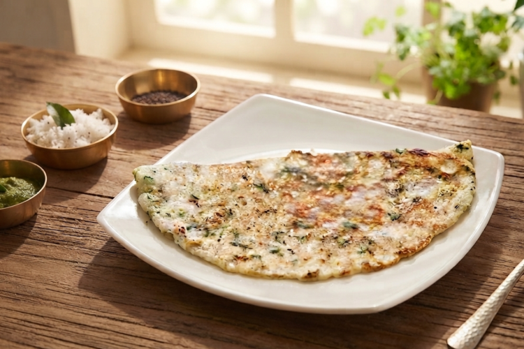Crispy Upvas Dosa Recipe made with sabudana and sama rice for fasting.