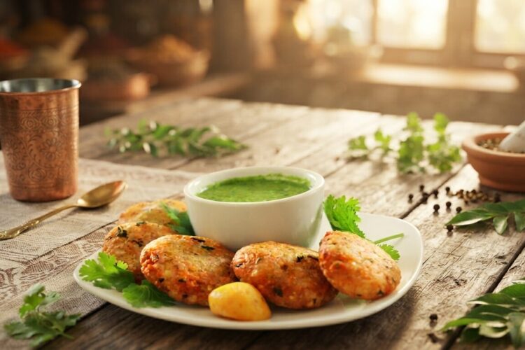 Rajgira Puri Recipe with Aloo Sabzi and Mint Coriander Raita