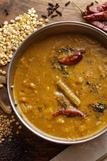 Authentic Sambar Recipe with vegetables and homemade masala