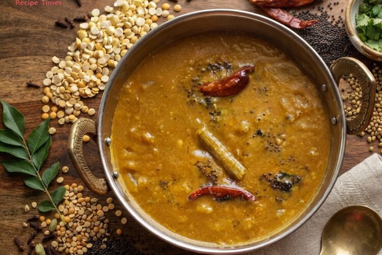 Authentic Sambar Recipe with vegetables and homemade masala