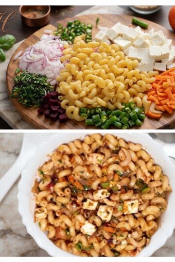 Veggie Paneer Pasta Recipe – Healthy Whole Wheat Pasta with Vegetables