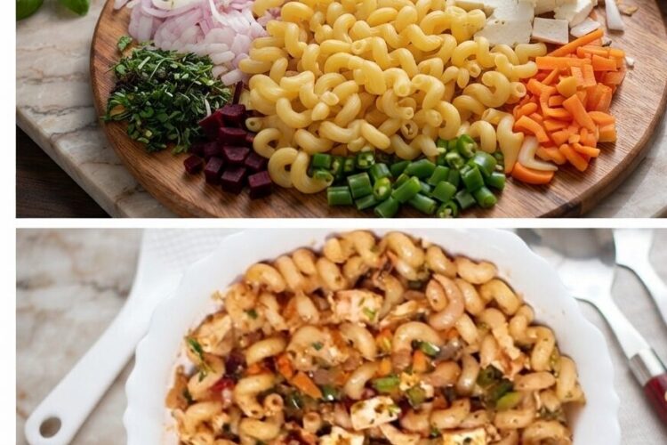Veggie Paneer Pasta Recipe – Healthy Whole Wheat Pasta with Vegetables
