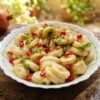 Banana pomegranate salad with green chilli and lemon juice
